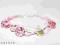 Bransoletka sznurkowa różowa SREBRO próba 925!!!!