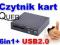 Wewnętrzny czytnik kart obudowy Quer 6w1 USB SD CF