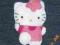 HELLO KITTY kotek kot - przypinka filc róż