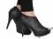 WYPRZEDAŻ Czarne Peep-toe OBCAS wysokie r. 38 B49