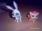 Littlest Pet Shop LPS 2 figurki króliczek i kotek