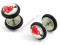 Kolczyk do ucha fake plug serce 1.2/5/7mm