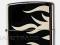 UNIKAT ZIPPO CZARNE LUSTRO PLOMIENIE EBONY HD FV