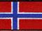 Naszywka Norwegia - Flaga Norwegii (3,5 x 5,5 cm)