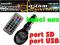 Transmiter FM  MP3 SD + kabel aux htc iPhone iPod