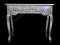 SREBRNA KONSOLA STOLIK - 2 szuflady (069231)