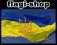 Flaga Ukraina z godłem 150x90 cm Ukrainy Ukraine
