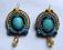Kolczyki w stylu bollywood z turkusami sutasz