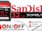 SANDISK EXTREME 32 GB 30MB/S SDHC HD VIDEO+CZYTNIK