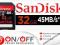 SANDISK EXTREME 32GB 32 GB 45 MB/S SDHC + CZYTNIK!