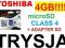 TOSHIBA micro SDHC 4GB+ ADAPTER SD GWAR.60 MIESIĘC
