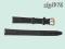 CZARNY SKÓRZANY PASEK DO ZEGARKA PZ-013 12mm DŁUGI