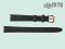 CZARNY SKÓRZANY PASEK DO ZEGARKA PZ-013 12mm DŁUGI