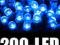 LAMPKI CHOINKOWE 200 LED NIEBIESKIE 10,5M-Mocny Ka