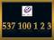 ZŁOTY NUMER _____ 537 100 1 2 3 _____  PLAY F.VAT