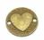 10736 Zawieszka moneta z sercem serce łącznik brąz