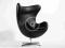 FOTEL wypoczynkowy SKÓRA JAJO Egg Chair CZARNY