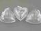 Pudełka serduszka akrylowe - zestaw 3 sztuk