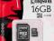 Karta Kingston MicroSDHC 16GB Class4 +Adapter W-wa