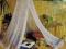 Baldachim moskitiera 10 metrów DUŻA podróżna BIAŁA