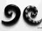 Mała spirala czarna/w czaszki -  3mm !!!