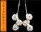 Wyjątkowe kolczyki perły Swarovski ślub KL41długie