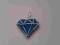 ZAWIESZKA Z MODELINY DIAMENT RĘCZNIE ROBIONY !!