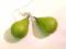kolczyki klipsy gruszki owoce
