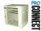 SZAFA 19" 12U 600mm  POPIEL FRONT PRZESZKLONY