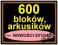 600 arkusików i bloków - zestaw - TEMATYCZNE!!!