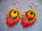 kolczyki  drewniane folk etno