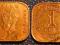 MALAYA 1 CENT 1945r GEORGE VI / 210 C