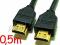 Krótki kabel 0,5m 50cm HDMI-HDMI gold 1.3 FullHD