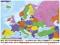 Mapa Europy - Flagi - Europa - plakat 40x50 cm