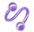 FIOLETOWY KOLCZYK TWISTER LAVENDER STYLE STAL 316L