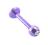 FIOLETOWY LABRET BRODY LAVENDER STYLE STAL 316L