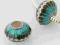 Piękny srebrny bead koralik modułowy Cloisonne
