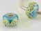 Piękny srebrny bead koralik modułowy Cloisonne