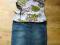 Spódnica jeans.r.36 CIĄŻOWA + bluzeczka DO KARMIEN