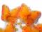 LIKWIDACJA girlanda 120cm _MOTYLKI koraliki ORANGE