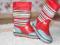 Kalosze w paski 26/27 - odblaski z tyłu, czerwone Kalosze w paski 26/27 - odblaski z tyłu, czerwone