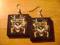 Kolczyki decoupage guns n' roses handmade