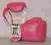 2508 RĘKAWICE EVERLAST pink PVC 8 OZ