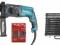 MAKITA HR2470T MŁOTOWIERTARKA + 31 WIERTEŁ+ 5 DŁUT
