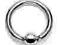Kółko stal 316L zamykane kulką 1.6/16/4mm piercing