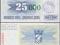 MAX - BOŚNIA SARAJEVO 25000 Dinarów 1993 A # UNC