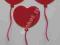 [trinket_tt] **Scrapki BALONY SERDUSZKA 6szt CZERW