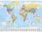 Mapa Świata - podział polityczny plakat 91,5x61 cm