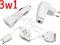 Zestaw 3w1 Apple iPod iPhone 3G ładowarka kabelUSB
