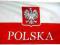 FLAGA POLSKI POLSKA duża 152 x 90 z orzełkiem EURO